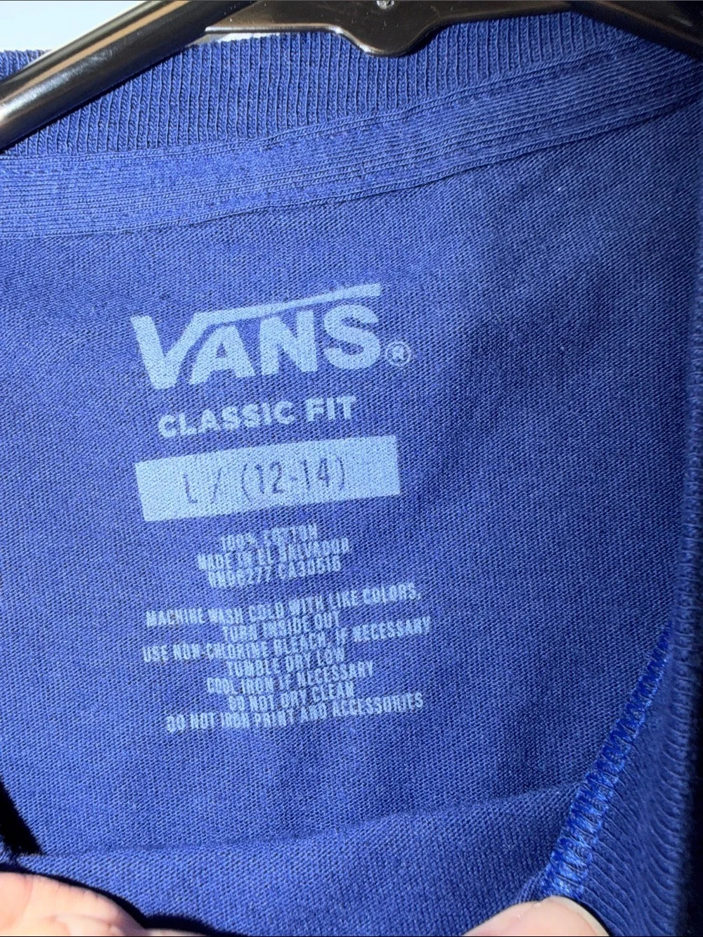Vans Blue Skate Skeleton Graphic Tee